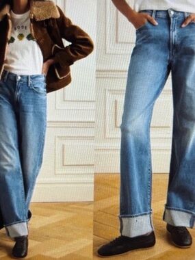 Old Navy Light Blue Wide Leg Crop Jeans